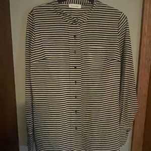 Calvin Klein poly blend long sleeve button up